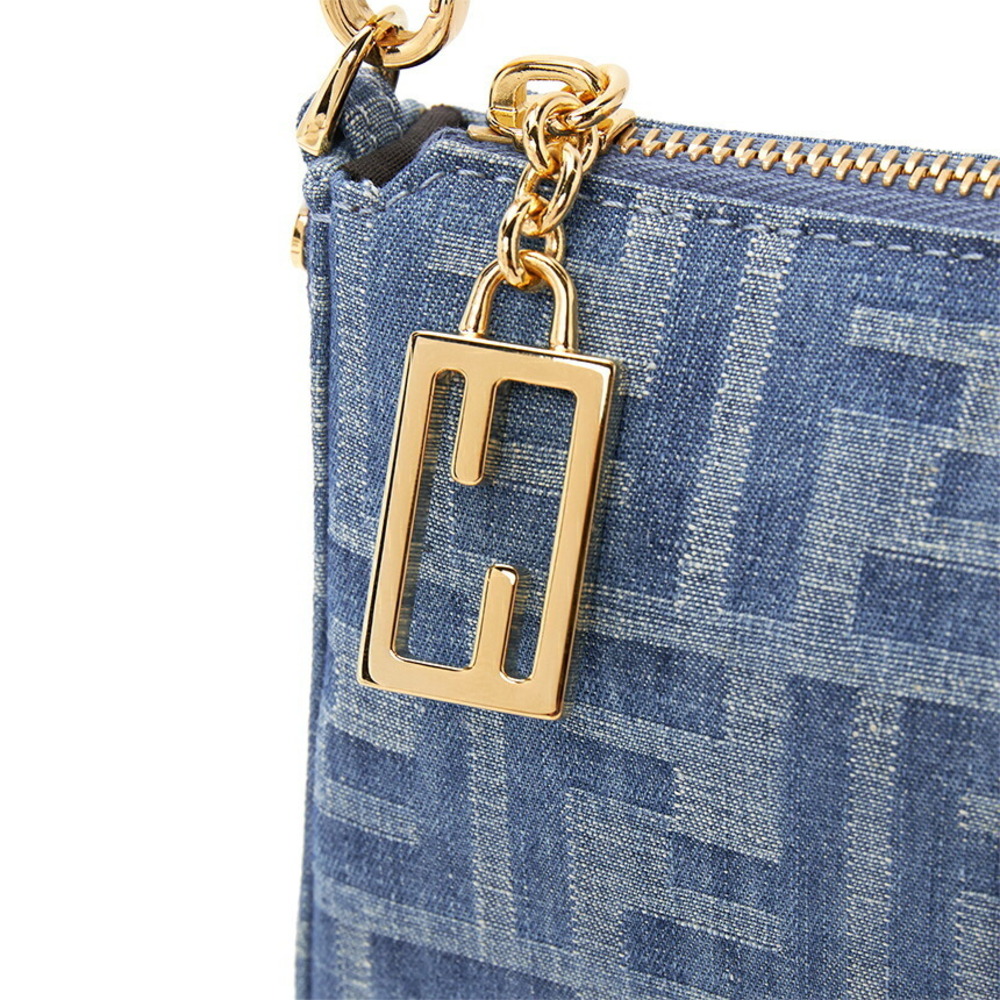 FENDI Baguette Denim Shoulder Bag Blue - Picture 7 of 9